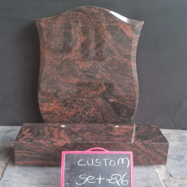 Indian Aurora granite Headstone