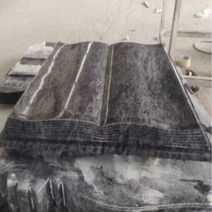 bahma blue book shaped headstone