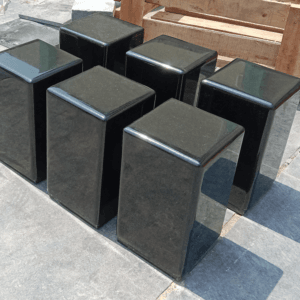 black granite urns square shpae