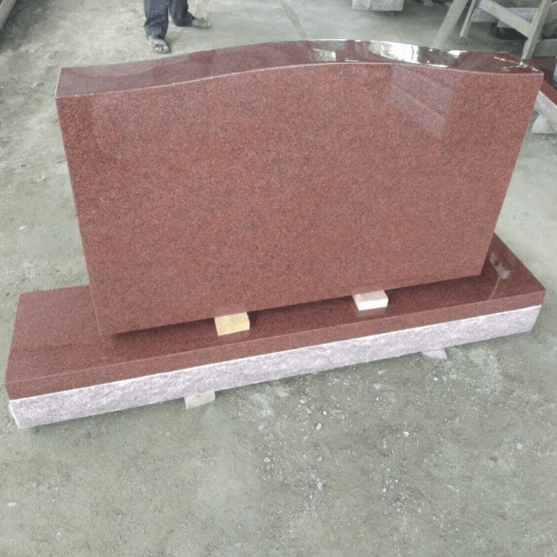 double upright headstone