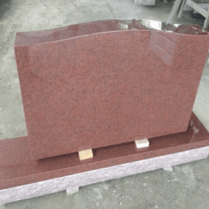 Red Granite Double Upright Headstone