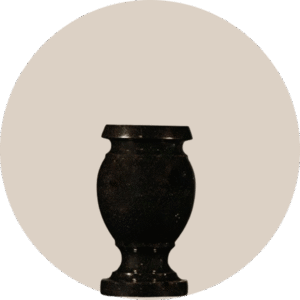 black granite vases for headstone