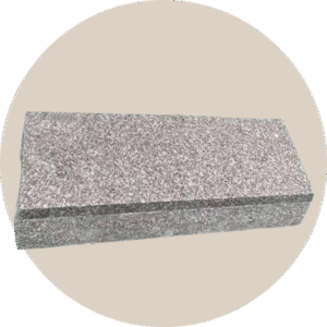 grey granite double flat headstone