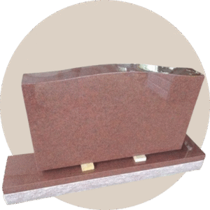 red granite double upright headstone (2)