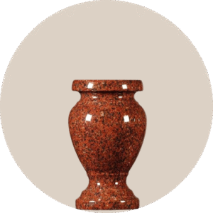 red granite vases for headstone