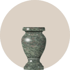 tropical green granite vases for headstone