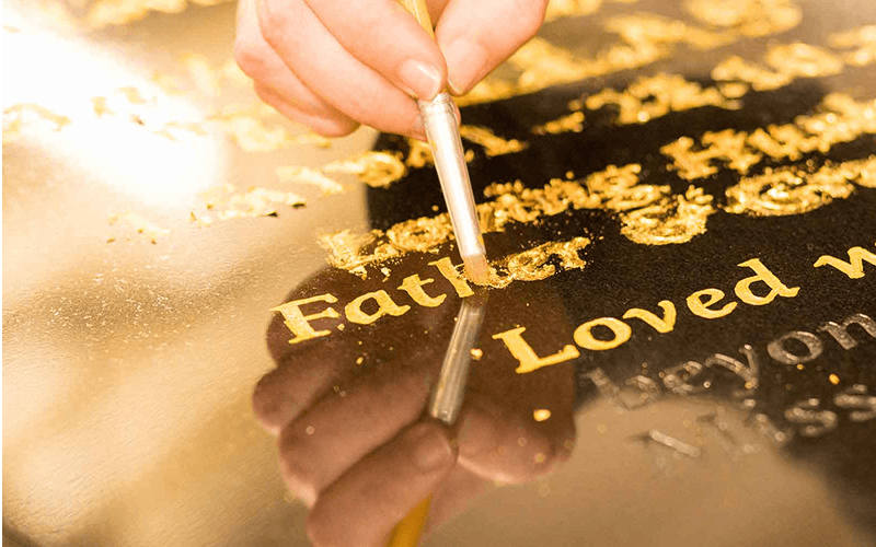 Goldfarben Paint lettering