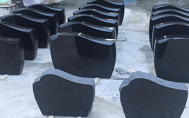 black granite headstones