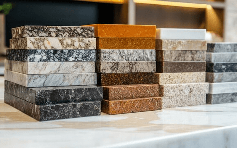 granite sample with grades